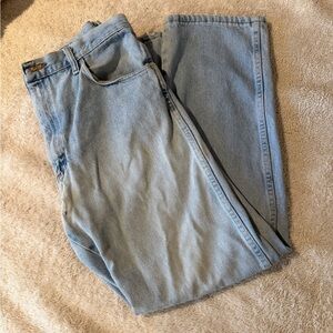 Rustler Men's Relaxed Fit Light Blue Jeans